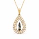 Naiste kaelakee DiamondSky „Atlantis (Silver Night)“ Swarovski kristallidega