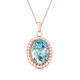 Кулон «Солнечная Иллюзия (Aqua Bohemica)» с кристаллами Preciosa®