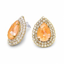 Серьги «Жасмин (Peach DeLite)» с кристаллами Swarovski®