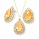 Женский комплект «Жасмин (Peach DeLite)» с кристаллами Swarovski®