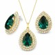 Женский комплект «Жасмин (Emerald)» с кристаллами Swarovski®