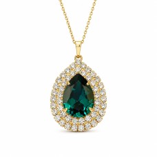 Pendant “Jasmine (Emerald)” created with Crystals by Swarovski®