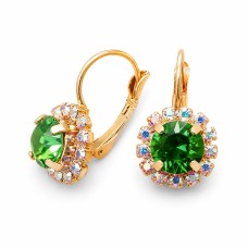 Naiste kõrvarõngad Diamond Sky „Glory II (Fern Green)“ koos Swarovski kristallidega