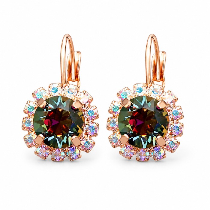 Серьги «Великолепие II (Vitrail Medium)» с кристаллами Swarovski®