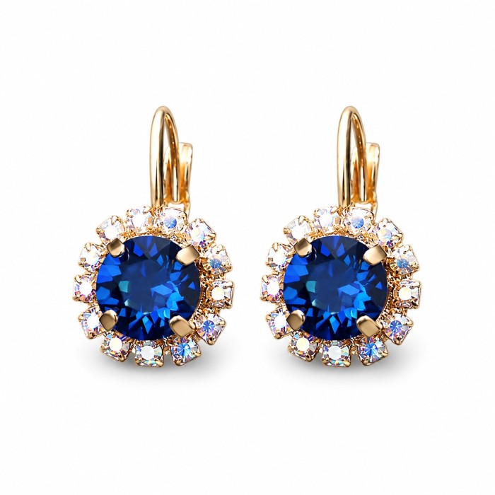 Kõrvarõngad „Glory II (Bermuda Blue)“ Swarovski® kristallidega