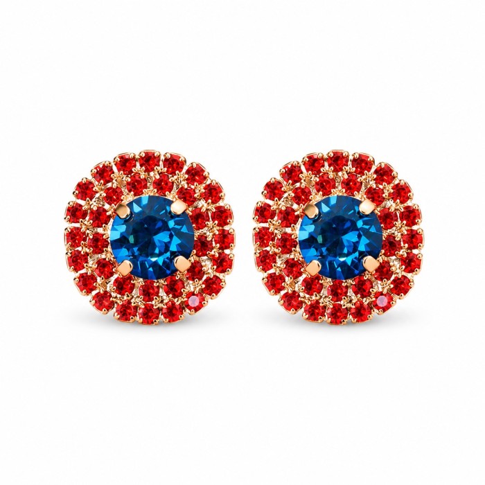 Kõrvarõngad „Andrea (Bermuda Blue)“ Swarovski® kristallidega