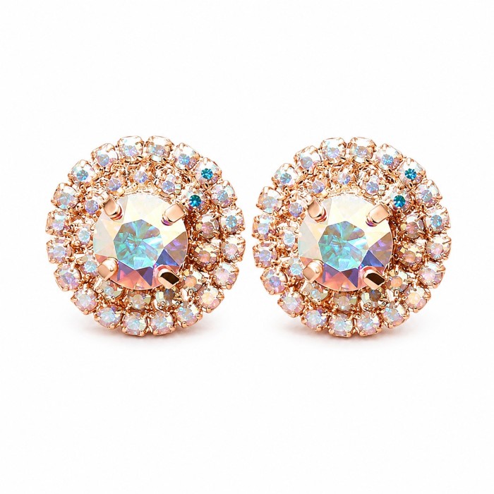 Earrings “Andrea” (Aurora Borealis) dazzling with Crystals by Swarovski®