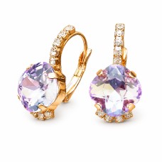 Серьги «Крит (Violet)» с кристаллами Preciosa®