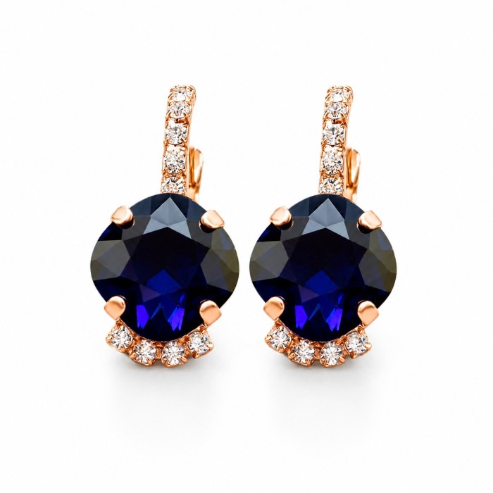 Earrings “Crete (Dark Indigo)” created with Preciosa® crystals