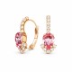 Серьги «Леонора II (Light Pink)» с кристаллами Preciosa®