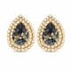 Kõrvarõngad „Jasmine (Silver Night)“ Swarovski® kristallidega