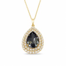 Pendant “Jasmine (Silver Night)” created with Crystals by Swarovski®
