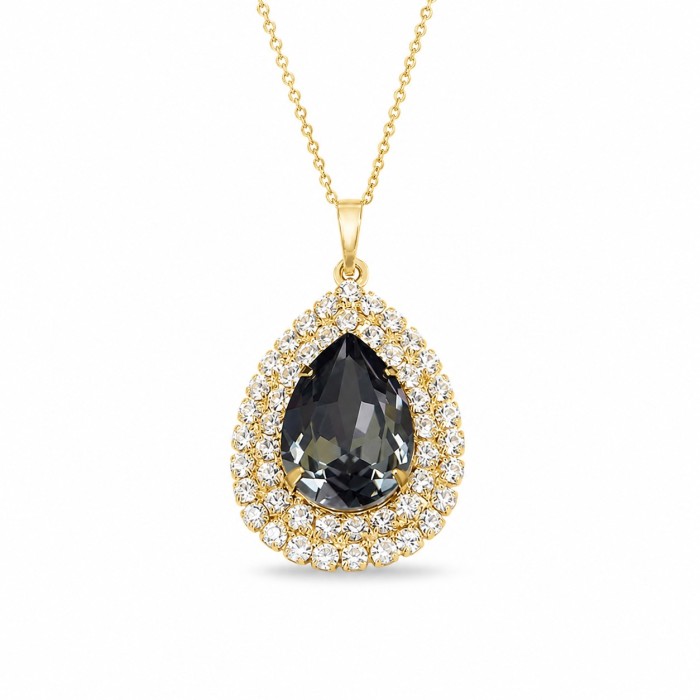 Jewelry Set “Jasmine (Silver Night)” created with Crystals by Swarovski®