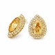 Earrings “Jasmine” (Golden Shadow) dazzling with Crystals by Swarovski®