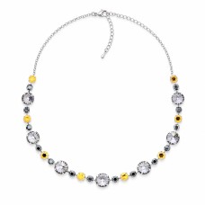 Naiste kaelakee Diamond Sky „Vortex (Nightfall / Jet Hematite / Aurum)“ koos Preciosa® kristallidega