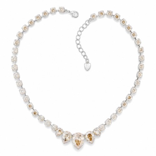 Bridal Necklace “Leonora (Golden Shadow)” created with Crystals by Swarovski®