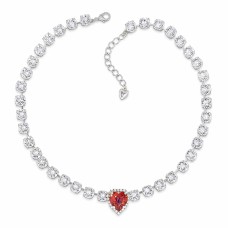 Pulmakaelakee „Saint Valentine II (Red Magma)“ Swarovski® kristallidega