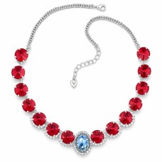 Pulmakaelakee „Safi's Charm (Scarlet)“ Swarovski® kristallidega