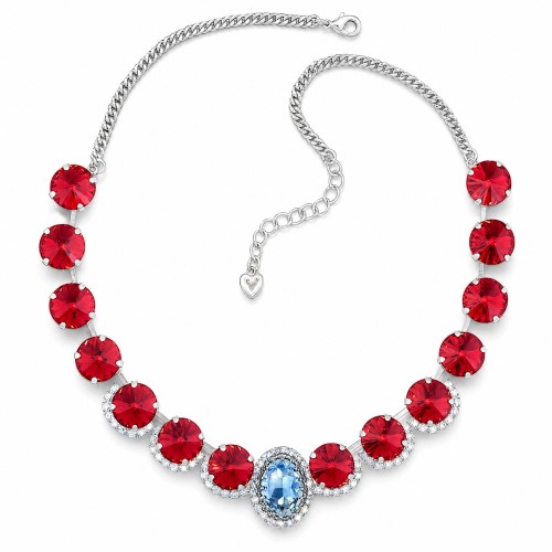 Bridal Necklace “Safi’s Charm (Scarlet)” created with Crystals by Swarovski®