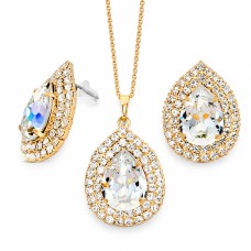 Ehete komplekt naistele DiamondSky „Jasmine“ Swarovski® kristallidega