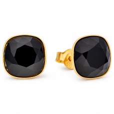 925 Sterling Silver Earrings “Glare (Jet)” created with Crystals by Swarovski®