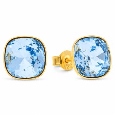 925 Sterling Silver Earrings “Glare (Aquamarine)” created with Crystals by Swarovski®