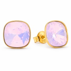925 Sterling Silver Earrings “Glare (Rose Water Opal)” created with Crystals by Swarovski®
