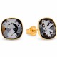 Hõbedased kõrvarõngad „Glare (Silver Night)“ Swarovski® kristallidega