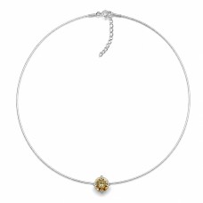 Invisible Sterling Silver Pendant “Invisible (Golden Shadow)” created with Crystals by Swarovski®
