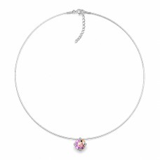 Nähtamatu hõbedane ripats „Invisible (Aurora Borealis)“ Swarovski® kristalliga