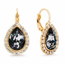 Earrings “Celestial Drop (Silver Night)” created with Crystals by Swarovski®