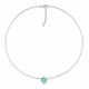 Nähtamatu hõbedane ripats „Invisible (Aquamarine Blue)“ Swarovski® kristalliga