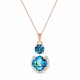 Pendant “Glare (Bermuda Blue)” created with Preciosa® crystals
