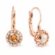 Kõrvarõngad naistele DiamondSky „Vintage (Golden Honey)“ Preciosa® kristallidega