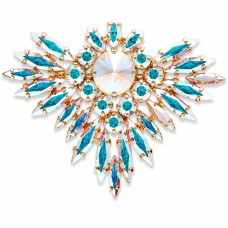 Pross naistele DiamondSky „Rainbow Flower (Aurora Borealis)“ Swarovski kristallidega