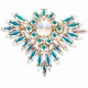 Brooch “Rainbow Flower” (Aurora Borealis) embellished with Crystals by Swarovski®