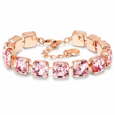 Käevõru naistele DiamondSky „Imperial (Light Rose)“ Swarovski kristallidega