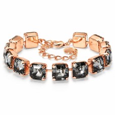 Käevõru naistele DiamondSky „Imperial (Silver Night)“ Swarovski kristallidega