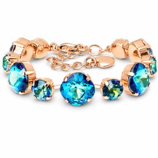 Bracelet “Glare” (Bermuda Blue) with Preciosa® crystals