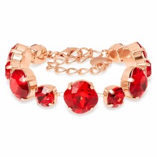 Bracelet “Glare” (Light Siam) with Preciosa® crystals
