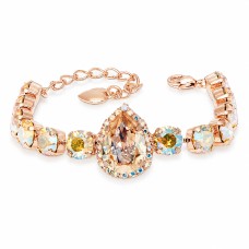 Käevõru naistele DiamondSky „Celestial Drop (Golden Shadow / Light Topaz Shimmer)“ Swarovski kristallidega