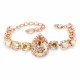 Bracelet “Celestial Drop” (Golden Shadow / Light Topaz Shimmer) embellished with Crystals by Swarovski®