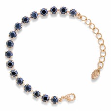 Käevõru naistele DiamondSky „Classic III (Jet Hematite)“ Swarovski kristallidega