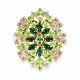 Brooch “Spring” (Emerald / Peridot) dazzling with Crystals by Swarovski®