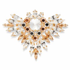 Pross naistele DiamondSky „Rainbow Flower (Golden Shadow / Light Chrome / Rose Gold)“ Swarovski kristallidega