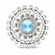 Pross naistele DiamondSky „Lotus (Crystal / Aquamarine)“ Swarovski kristallidega