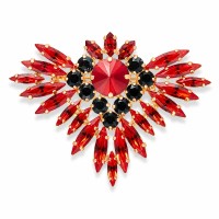 Брошь "Феникс" с кристаллами Swarovski®