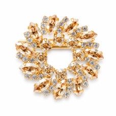 Pross naistele DiamondSky „Crystal Wreath (Golden Shadow)“ Swarovski kristallidega