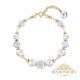 Hõbedast käevõru naistele DiamondSky „Hibisks (Aurora Boreale)“ Swarovski kristallidega
