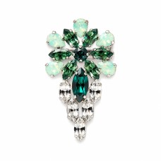 Pross naistele DiamondSky „Mirtel (Crysolite Opal / Emerald / Erinite)“ Swarovski kristallidega